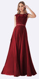 CLEARANCE - Cinderella Divine UJ0011 Cap Sleeved Long Dress (Size S)