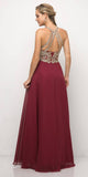 Cinderella Divine UJ0120 A-Line Chiffon Dress Halter Lace Applique Bodice