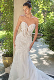 Andrea & Leo WL065 Mermaid Bridal Gown Removable Sheer Lace Sleeves