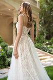 Andrea & Leo WL069 Off White/Nude A-Line Scoop Neckline Lace Wedding Dress