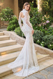 Andrea & Leo WL071 Fit and Flare Lace Overlay Wedding Dress with Bolero Jacket