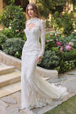 Andrea & Leo WL071 Fit and Flare Lace Overlay Wedding Dress with Bolero Jacket