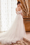 Ladivine WN307 Layered Tulle A-Line Bridal Gown With Corset Bodice