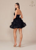 Nox Anabel Y859 Dress Strapless Sweetheart A-Line Ruffled Skirt