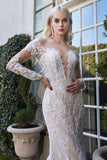 Andrea & Leo A1022 Bohemian Lace Mermaid Gown