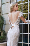 Andrea & Leo A1022 Bohemian Lace Mermaid Gown