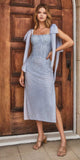 Andrea & Leo A1110 Embellished Midi Cocktail Dress with Tie Strap