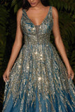 Cinderella Divine C135 Long Beaded Shimmer Ball Gown