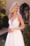 Cinderella Divine CB072W Layered A-Line Tulle Bridal Gown Embroidered Bodice