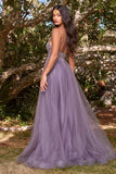 Cinderella Divine CD0154 Long Dress Beaded Applique Bodice Layered Tulle Skirt