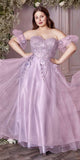Cinderella Divine CD0191 Strapless Layered Tulle Gown