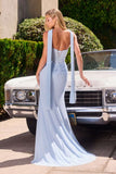 Ladivine CD388 Strapless Draped Neckline Evening Gown
