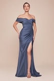 Ladivine CD790C Dress Off the Shoulder Stretch Spandex Curve Gown