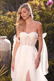 Cinderella Divine CD964W A-Line Boned Bodice Wedding Gown