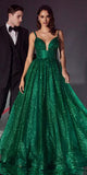 Cinderella Divine CD996 Floor Length A-line Glitter Ball Gown