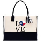 Texas Cotton Canvas Tote Bag TX Travel Vacation Tote Employee and Client Gift Wedding Favor Birthday Welcome Tote Bag Bridesmaid Gift