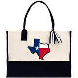 Texas Cotton Canvas Tote Bag TX Travel Vacation Tote Employee and Client Gift Wedding Favor Birthday Welcome Tote Bag Bridesmaid Gift