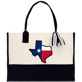 Texas Cotton Canvas Tote Bag TX Travel Vacation Tote Employee and Client Gift Wedding Favor Birthday Welcome Tote Bag Bridesmaid Gift