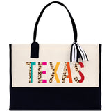Texas Cotton Canvas Tote Bag TX Travel Vacation Tote Employee and Client Gift Wedding Favor Birthday Welcome Tote Bag Bridesmaid Gift