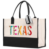 Texas Cotton Canvas Tote Bag TX Travel Vacation Tote Employee and Client Gift Wedding Favor Birthday Welcome Tote Bag Bridesmaid Gift