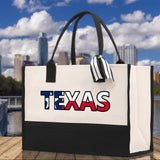Texas Cotton Canvas Tote Bag TX Travel Vacation Tote Employee and Client Gift Wedding Favor Birthday Welcome Tote Bag Bridesmaid Gift