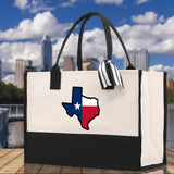 Texas Cotton Canvas Tote Bag TX Travel Vacation Tote Employee and Client Gift Wedding Favor Birthday Welcome Tote Bag Bridesmaid Gift