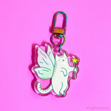 Fairy Cat Glitter Acrylic Keychain