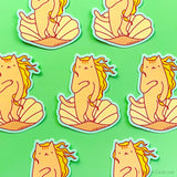 Birth Of Venus Cat Classic Art Vinyl Sticker