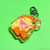 Cowboy Frog Glitter Acrylic Keychain  - Rootin' and Tootin' Bag Charm