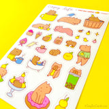 Capy Life Capybara Vinyl Sticker Sheet