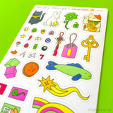 Lucky Things Vinyl Sticker Sheet - Charms and Amulets