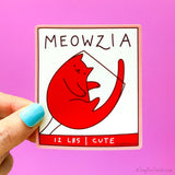 Meowzia Boxed Wine Cat Vinyl Sticker