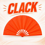 Orange Clack Fan, Folding Hand Fan, Boots on Ground Fan, Line Dance Fan, Loud Clack Fan, Festival Gift