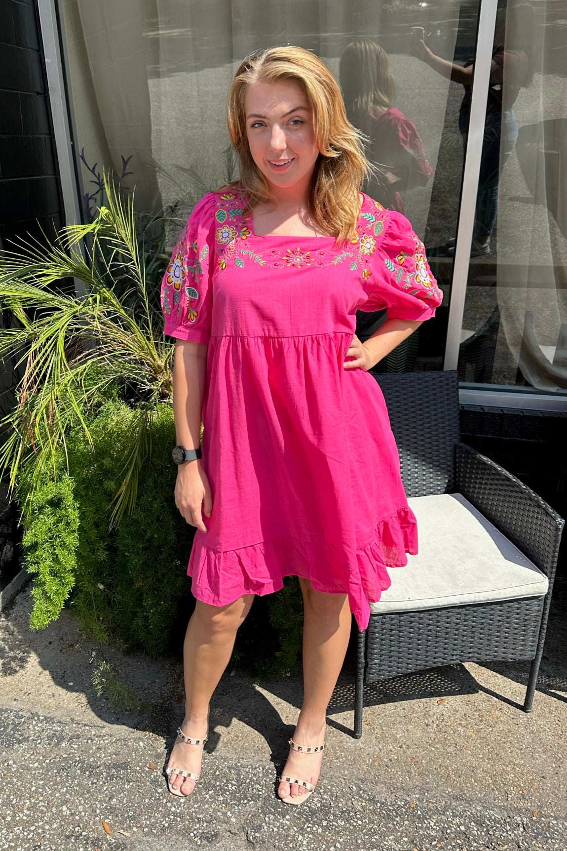 Ms. Flowers Smock Dress