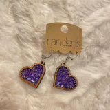 Randans’ Hearts Resin & Glitter Earrings