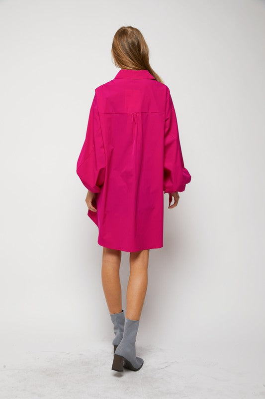 fuchsia t shirt dress Zara Womens Fuchsia Pink Short Sleeve Casual Comfy T-Shirt Dress Size Large