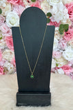 Emerald Green Flower Necklace