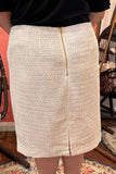 Diamond White Tweed Skirt