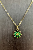 Emerald Green Flower Necklace