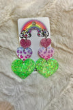 Randans’ Hearts Resin & Glitter Earrings