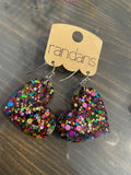 Randans’ Hearts Resin & Glitter Earrings