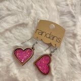 Randans’ Hearts Resin & Glitter Earrings