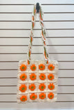Floral Crochet Satchel Bag