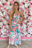 Neon Florals Maxi Dress