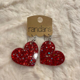 Randans’ Hearts Resin & Glitter Earrings