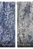 Ladivine J810 Long Fitted Floral Glitter Print Corset Gown