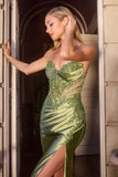 Ladivine KV1132 Strapless Fitted Sweetheart Neckline Evening Gown
