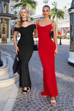 Astee T503 Off the Shoulder Halter Strap Fitted Stretch Dress