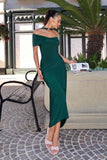 Astee T503 Off the Shoulder Halter Strap Fitted Stretch Dress