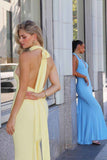 Astee T505 Sleek Halter Neck Fitted Stretch Gown